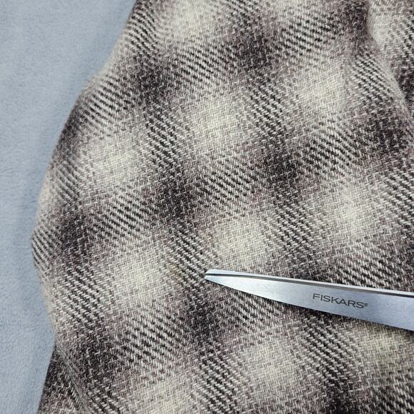 Vtg Banana Republic Shacket Womens S Oversized Alpaca Mohair Plaid Jacket Brown - Picture 9 of 16